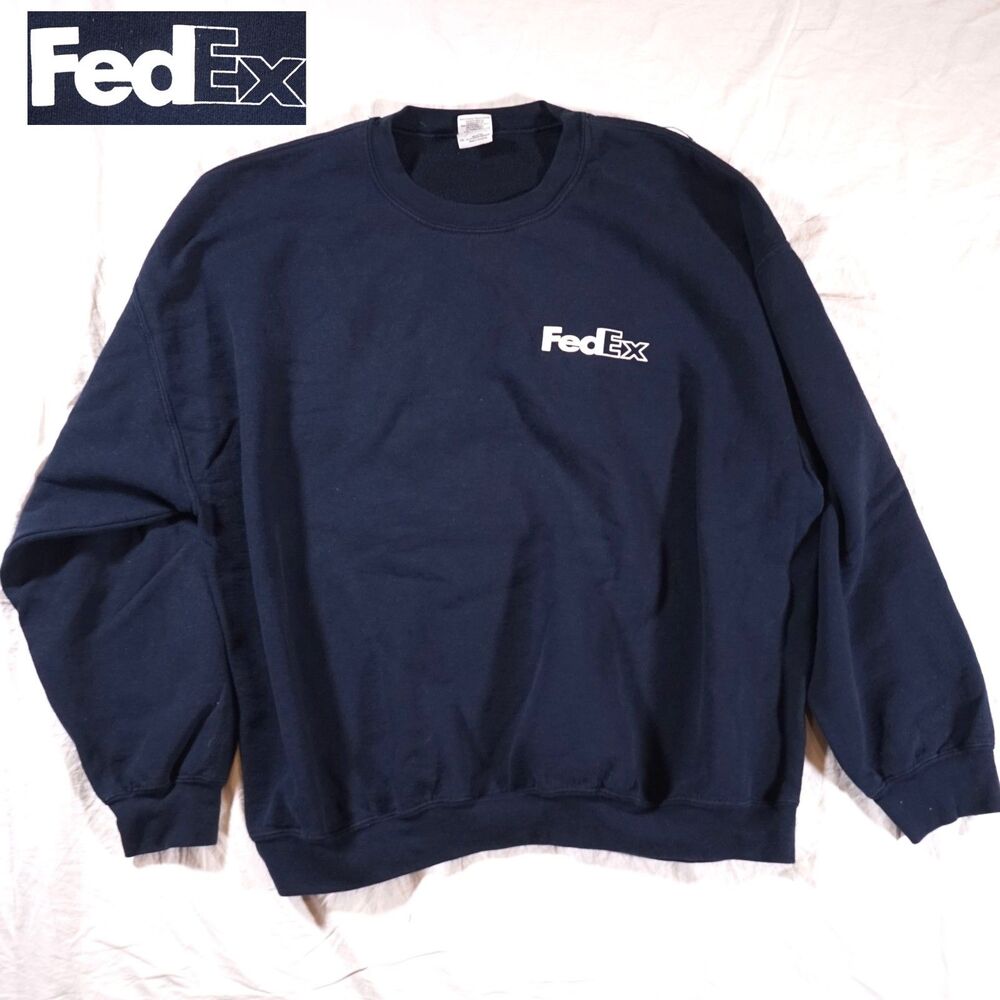 FedEx Logo Crewneck Sweatshirt Workwear Mens 2XL